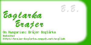 boglarka brajer business card